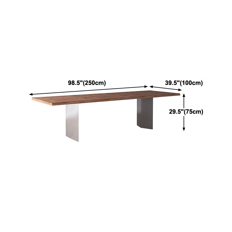 Rectangle Luxury Style Dining Table Wood Color Fixed Table with Solid Wood Clearhalo ' dining_table' 'Dining Tables & Seating' 'Dining Tables' 'furn' 'furn_dining_table' 'Furniture' 'furniture_dining_table' 'Kitchen & Dining Furniture' 'kitchen&dining_furn' 'kitchen' 'kitchen_dining_table' 1200x1200_36065ca9-8edb-47b1-ada9-6c6b618f9211