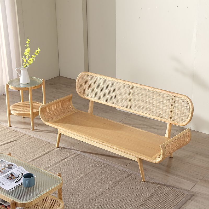 Tropical Corduroy Sofa in Solid Wood Linen Sofa for Living Room