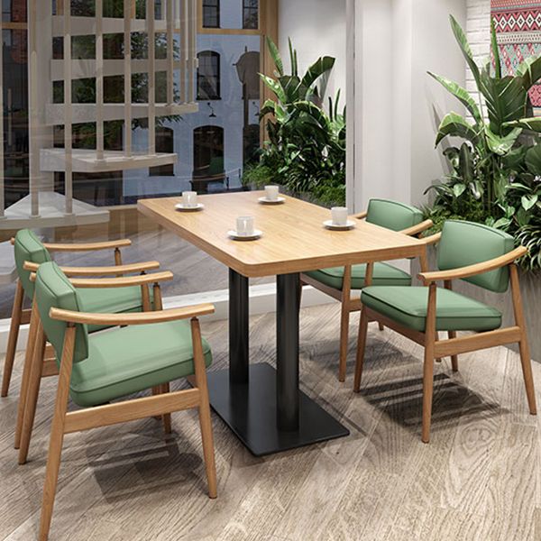 Industrial Brown Dinner Table Wood Table with Black Frame for Dining Room Clearhalo ' dining_table' 'Dining Tables & Seating' 'Dining Tables' 'furn' 'furn_dining_table' 'Furniture' 'furniture_dining_table' 'Kitchen & Dining Furniture' 'kitchen&dining_furn' 'kitchen' 'kitchen_dining_table' 1200x1200_36073074-0dc0-4d15-b6c8-415d5b9c6c81