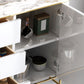 Glam Style Credenza Stone Buffet crédenza avec des tiroirs et des armoires