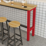 Industrial Rectangle Wood Counter Table 5 Pieces Bar Table Set for Cafe Clearhalo 'Bar Furniture' 'furn' 'furn_home_bar_bar_sets' 'Furniture' 'Home Bars & Bar Sets' 'home_bar_bar_sets' 'Kitchen & Dining Furniture' 1200x1200_360a7bde-126d-44b7-8def-be7d07b06eea