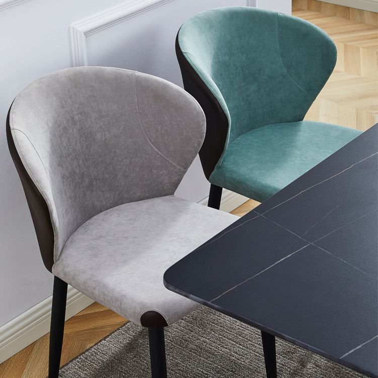 Matte Finish Contemporary Dining Side Chair Leather Wingback Dining Chair Clearhalo ' kitchen&dining_furn' 'Dining Chairs' 'Dining Tables & Seating' 'dining_chair' 'furn' 'furn_dining_chair' 'Furniture' 'furniture_dining_chair' 'Kitchen & Dining Furniture' 'kitchen' 1200x1200_360addd0-1d4c-4a1d-97e5-9d773b746fa5