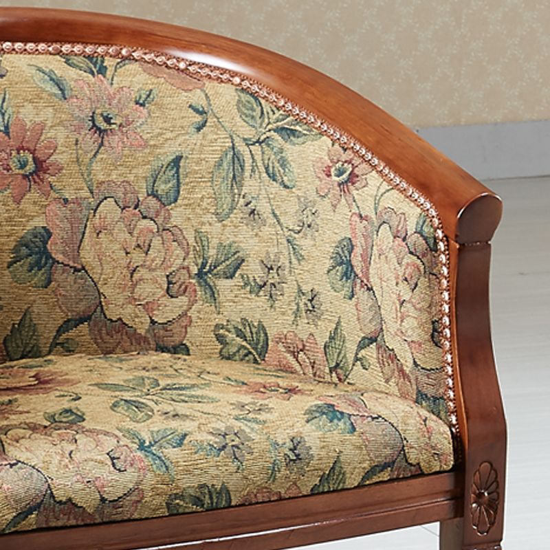 Sillas de brazo de tela silla de comedor de cocina tradicional con patas de madera