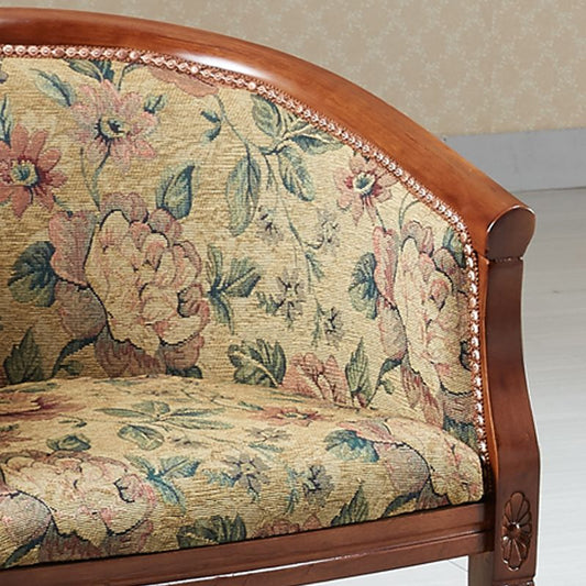 Sillas de brazo de tela silla de comedor de cocina tradicional con patas de madera