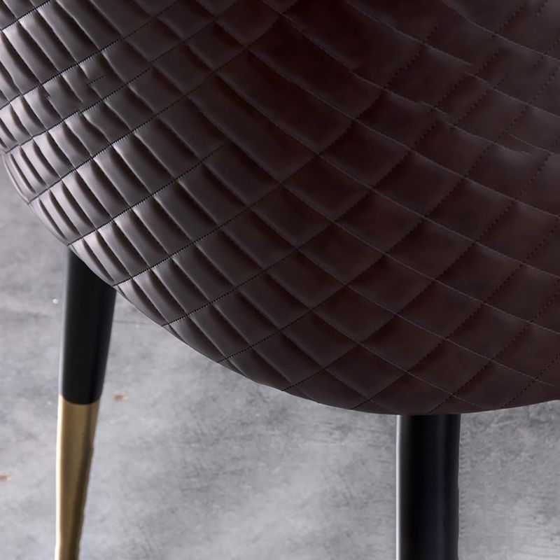 レザーアームチェアグラムスタイルダイニングルーム用の屋内ダイニングチェア