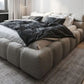 Modern Style Upholstered Headboard Mimics Leather/cotton Bed