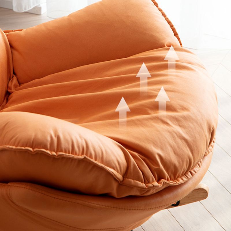 Chaise de rocker moderne rembourrée avec planeur de jambes sombres pour le salon