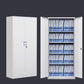 Archivo de metal de gabinete vertical moderno con estantes de almacenamiento