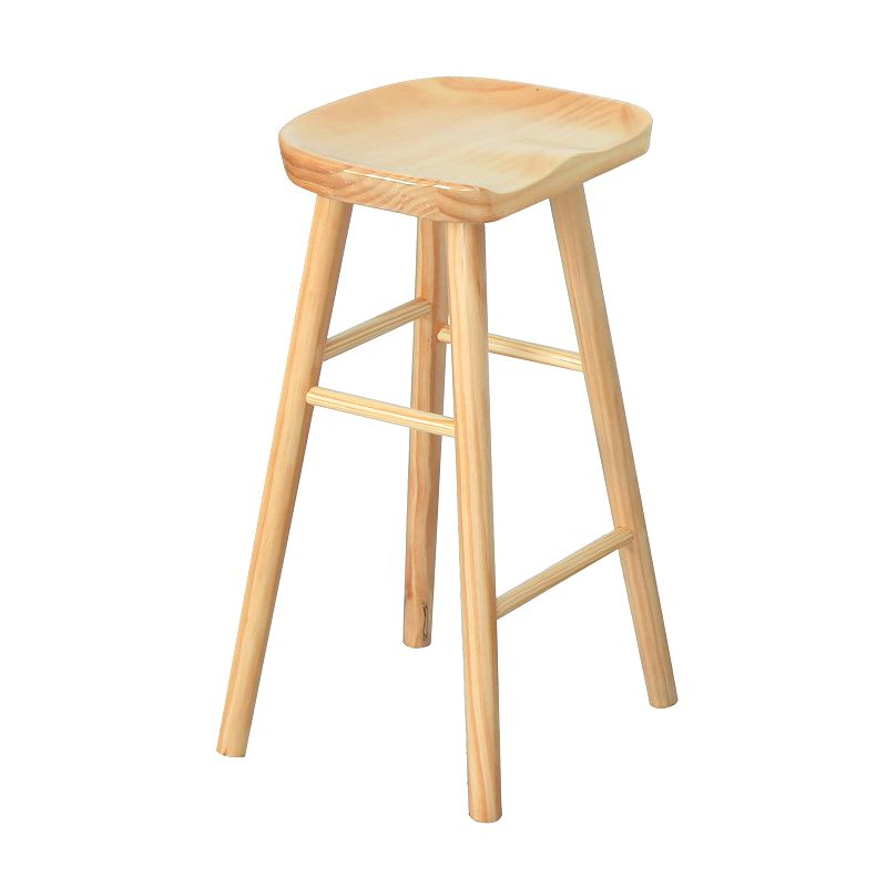 Saddle Seat Footrest Counter Chair Modern Backless Counter Stools in Natural Clearhalo 'Bar Furniture' 'Bar Stools' 'bar_stools' 'furn' 'furn_bar_stools' 'Furniture' 'Kitchen & Dining Furniture' 1200x1200_360eecf9-abe0-4589-ba3d-6589b44a593a