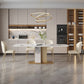 Modern Dining Furniture Set 1/4/5/7 Pcs Sintered Stone Dining Table with Chairs Clearhalo 'Dining Room Sets' 'Dining Tables & Seating' 'dining_room_set' 'furn' 'furn_dining_room_set' 'Furniture' 'Kitchen & Dining Furniture' 1200x1200_360f6642-5c34-4dbf-a6eb-2966afd991dd