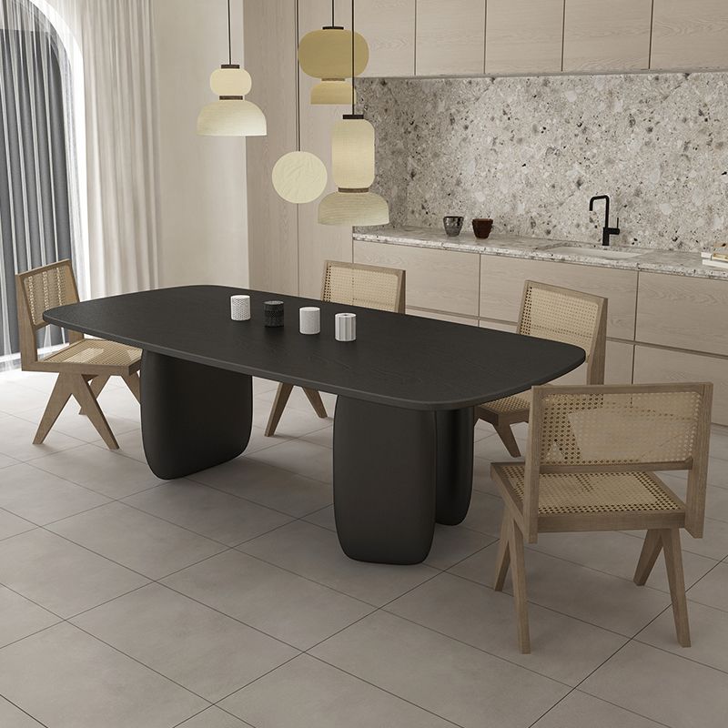 Pine Solid Wood Tripod Dining Table Modern Rectangle Dining Room Kitchen Home Furniture Clearhalo 'Dining Tables & Seating' 'Dining Tables' 'dining_table' 'furn' 'furn_dining_table' 'Furniture' 'furniture_dining_table' 'Kitchen & Dining Furniture' 'kitchen' 'kitchen_dining_table' 1200x1200_36100dbe-f87a-400f-a1f3-ca31c8b04a6e