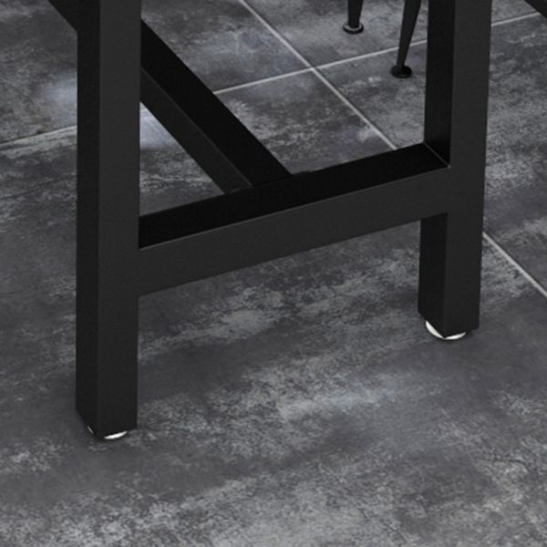 Tavolo da pranzo in legno in legno di pino tavolo da bar rettangolo industriale con base di cavalletto per caffè