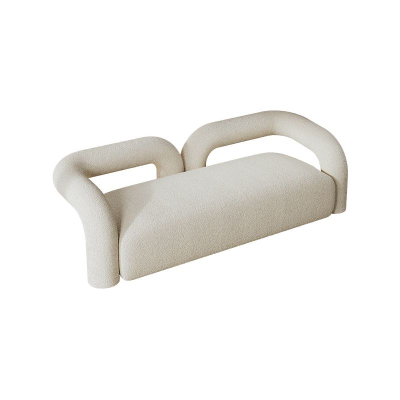 Sofá blanco contemporáneo con brazo de esmoquin y espalda apretada en lana