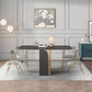 Modern Style Rectangle Dining Table 62.6" Sintered Stone Drop-Leaf Table with Metal Base Clearhalo ' dining_table' 'Dining Tables & Seating' 'Dining Tables' 'furn' 'furn_dining_table' 'Furniture' 'furniture_dining_table' 'Kitchen & Dining Furniture' 'kitchen&dining_furn' 'kitchen' 'kitchen_dining_table' 1200x1200_3613dbbe-a681-4e20-9ba4-62515009f8d5