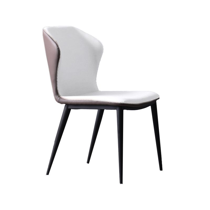 Industrial Style Wingback Parsons Chairs Leather Dining Armless Chairs (Set of 2) Clearhalo ' kitchen&dining_furn' 'Dining Chairs' 'Dining Tables & Seating' 'dining_chair' 'furn' 'furn_dining_chair' 'Furniture' 'furniture_dining_chair' 'Kitchen & Dining Furniture' 'kitchen' 1200x1200_36146735-9c17-4d28-80ca-e2481bac36f1