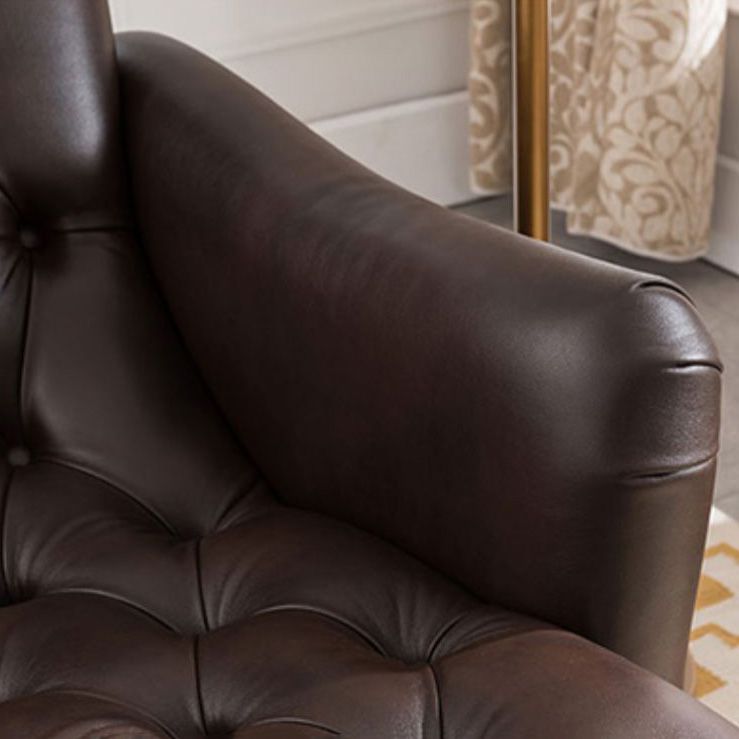 Glam Genuine Leather Chaise Lounge Indoor One Armed Floor Chair Clearhalo 'Chairs & Seating' 'Chaise Lounge' 'chaise_lounge' 'furn' 'furn_chaise_lounge' 'Furniture' 'Living Room Furniture' 1200x1200_361563b0-7754-4c87-b791-1eeac9fa3b50