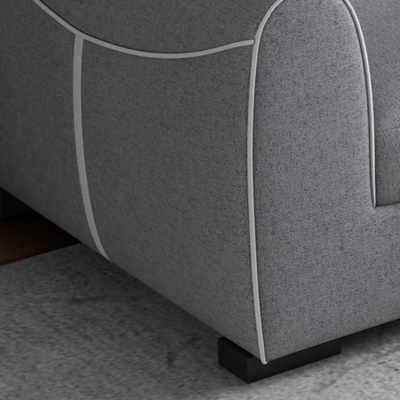 Sofá de almohada cosida contemporánea y sofá mechón cuadrado de chaise