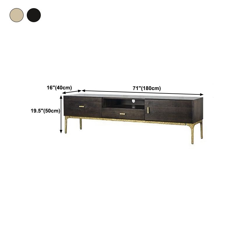 15.75 "W TV Style Industrial Wood Brown Console TV Brown avec tiroir