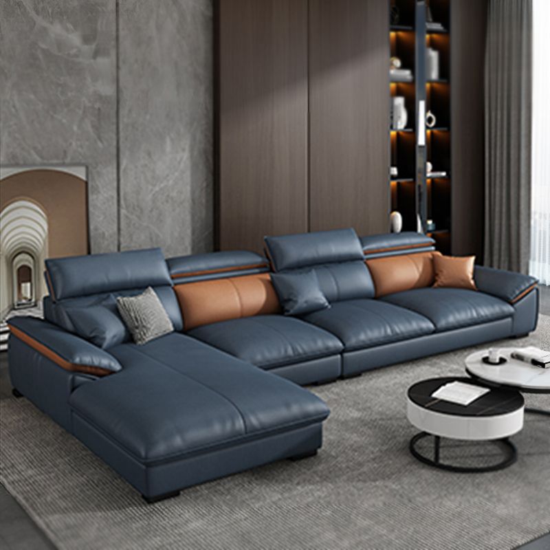 Pillow Top Arm Pillowed Back Cushions Sofa 4-Seater Sectional Sofa with Chaise Clearhalo 'furn' 'furn_sectionals' 'Furniture' 'furniture_sectionals' 'Living Room Furniture' 'Sectionals' 1200x1200_36168011-30ec-496d-973c-c348e0bb459d