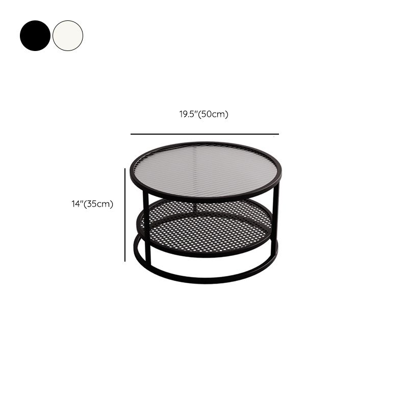 Tropical Round Frame Cocktail Table Glass Top Coffee Cocktail Table Clearhalo 'Coffee & Accent Tables' 'Coffee Tables' 'coffee_tables' 'furn' 'furn_coffee_tables' 'Furniture' 'Living Room Furniture' 1200x1200_3616cb2f-ca66-4d66-b2c9-12bebc4ee456