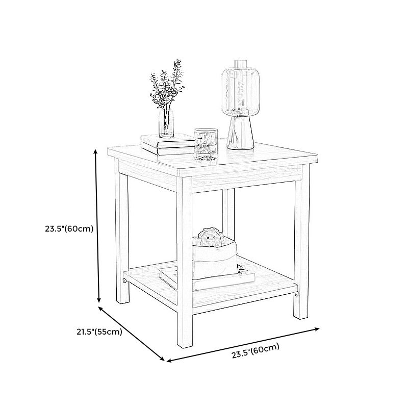 Tavolino di stoccaggio in legno moderno a 4 gambe tavolino per soggiorno