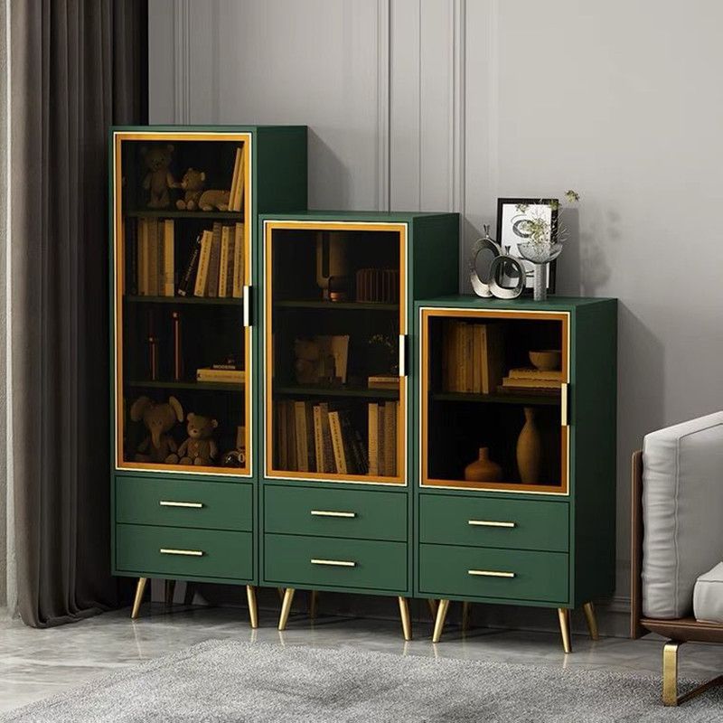 Armoire à accent en bois rectangle avec 1 porte et 2 tiroirs armoire latérale contemporaine
