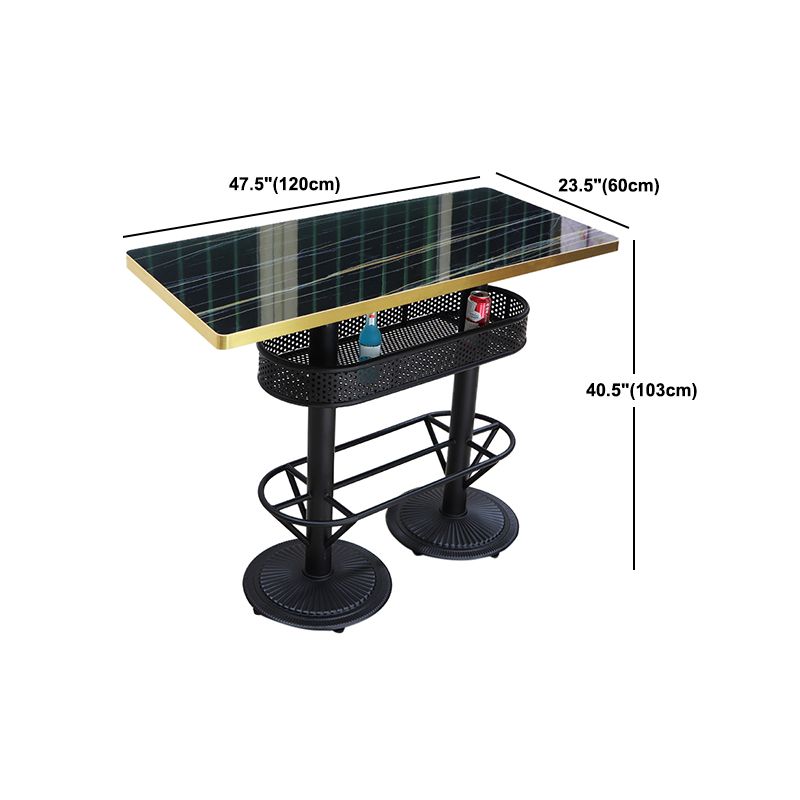 Industrial Wood Top Bistro Table Matte Finish Bar Table for Small Places Clearhalo 'Bar Furniture' 'Bar Tables' 'bar_tables' 'furn' 'furn_bar_tables' 'Furniture' 'Kitchen & Dining Furniture' 1200x1200_3617cec7-de38-43da-90db-cf44567d311e