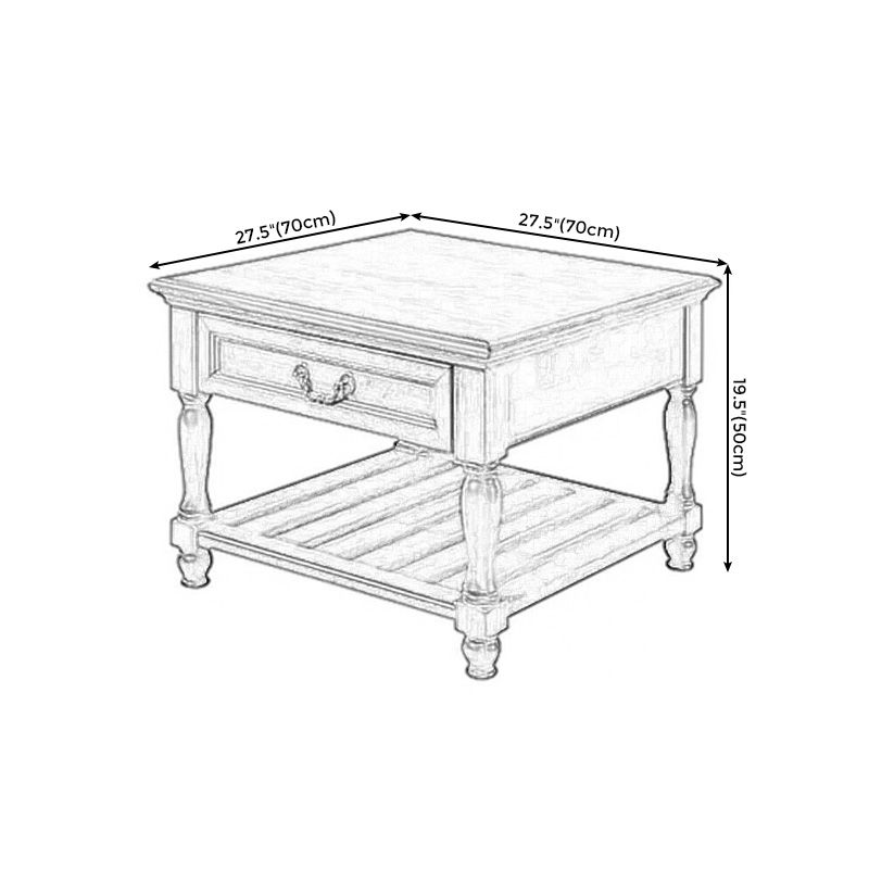 Traditional 4 Legs End Table Square Wood Top Side End Table for Living Room Clearhalo 'Coffee & Accent Tables' 'End & Side Tables' 'end_side_table' 'end_side_tables' 'furn' 'furn_end_side_tables' 'Furniture' 'furniture_end_side_table' 'Living Room Furniture' 1200x1200_361981cf-52a1-479f-87f2-811cb472e270