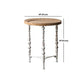 Mesa de cóctel envejecida de estilo francés, mesa de centro de madera para el hogar