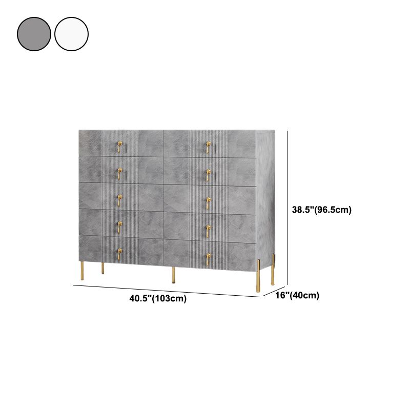 Coffre de rangement en bois contemporain avec des tiroirs à clôture doux