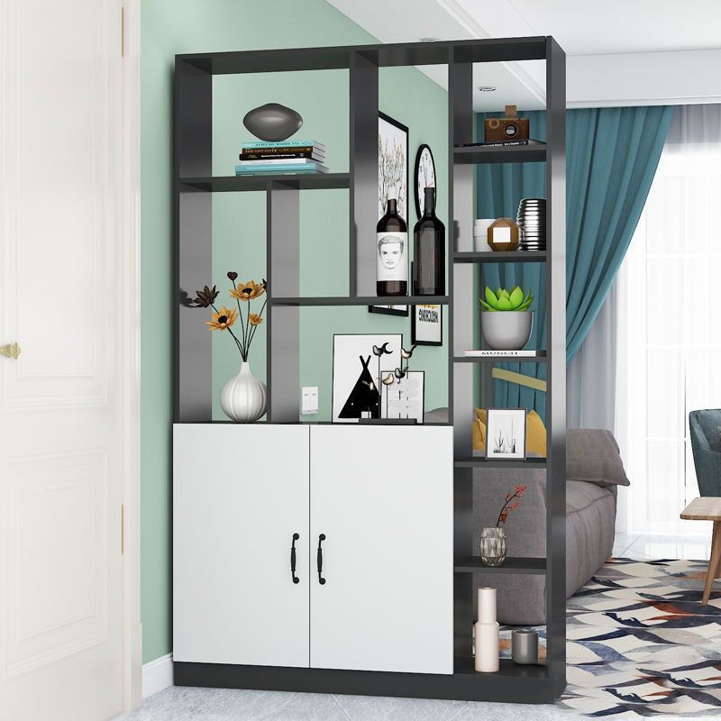 Modern Wooden 78.74" Tall Accent Cabinet with Shelves and Doors