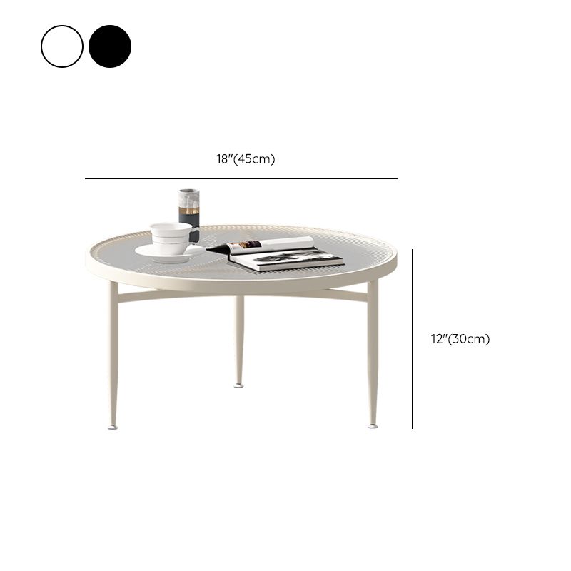 Iron 3 Legs Rectangle Cocktail Table Round Glass Top Coffee Table Clearhalo 'Coffee & Accent Tables' 'Coffee Tables' 'coffee_tables' 'furn' 'furn_coffee_tables' 'Furniture' 'Living Room Furniture' 1200x1200_361faf1e-2d40-4806-a707-cfce6e684231
