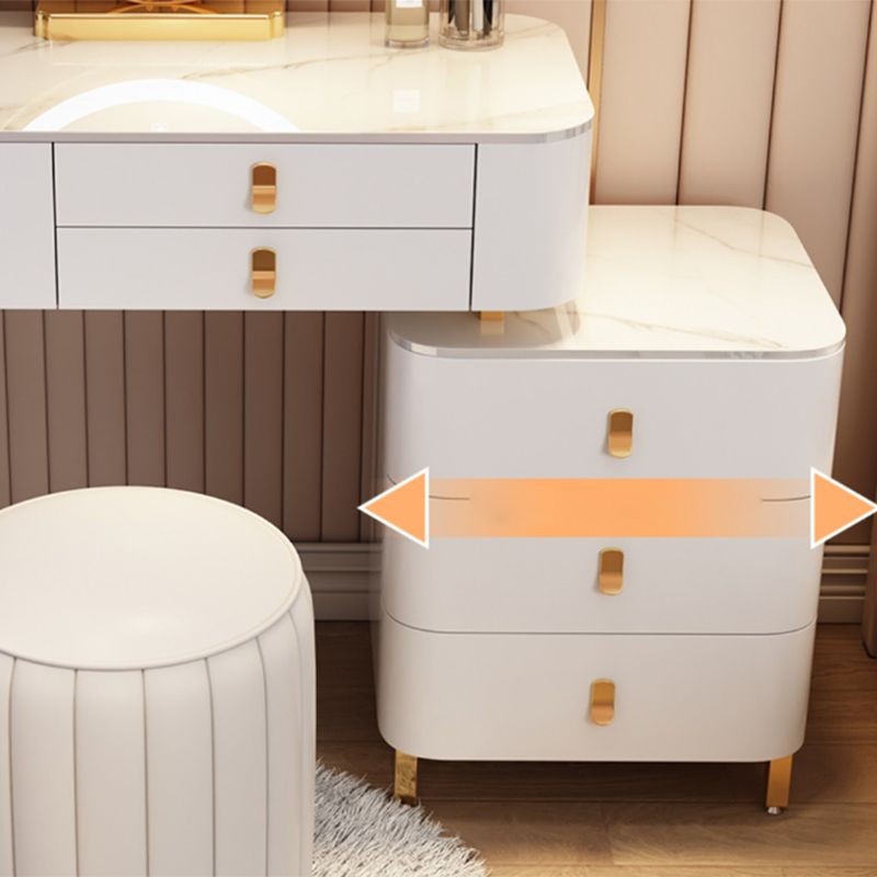 Contemporary Solid Wood With Drawer Bedroom Lighted Mirror Make-up Vanity