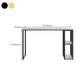 Mesa de bar rectangular de estilo industrial, mesa de comedor con barra de pedestal doble de mármol sintético