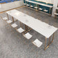 Rectangle White Top Counter Table Metal Legs Glam Style Bar Table, Only Table Clearhalo 'Bar Furniture' 'Bar Tables' 'bar_tables' 'furn' 'furn_bar_tables' 'Furniture' 'furniture_bar_tables' 'Kitchen & Dining Furniture' 1200x1200_3622d2b7-f22d-4fbb-8917-5b49a796c909