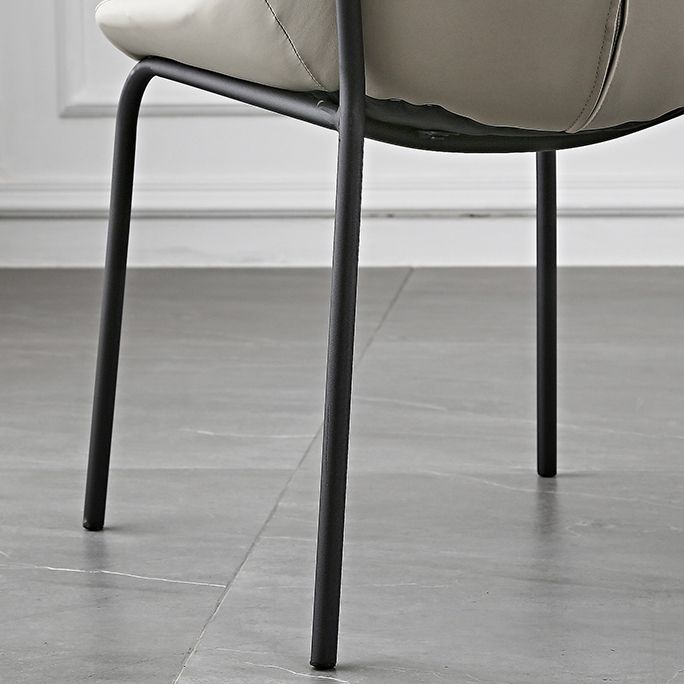 Industrial Style Leather Dining Chairs Solid Back Armless Dining Side Chairs Clearhalo ' kitchen&dining_furn' 'Dining Chairs' 'Dining Tables & Seating' 'dining_chair' 'furn' 'furn_dining_chair' 'Furniture' 'furniture_dining_chair' 'Kitchen & Dining Furniture' 'kitchen' 1200x1200_36237dd0-7b4a-4fc6-91e6-74c340aa8809