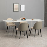 Sintered Stone Top Dining Table Rectangle Dining Table with Acrylic Double Pedestal Base Clearhalo ' dining_table' 'Dining Tables & Seating' 'Dining Tables' 'furn' 'furn_dining_table' 'Furniture' 'furniture_dining_table' 'Kitchen & Dining Furniture' 'kitchen&dining_furn' 'kitchen' 'kitchen_dining_table' 1200x1200_3624a20c-178c-4dd6-a34f-7303dc8de6ea
