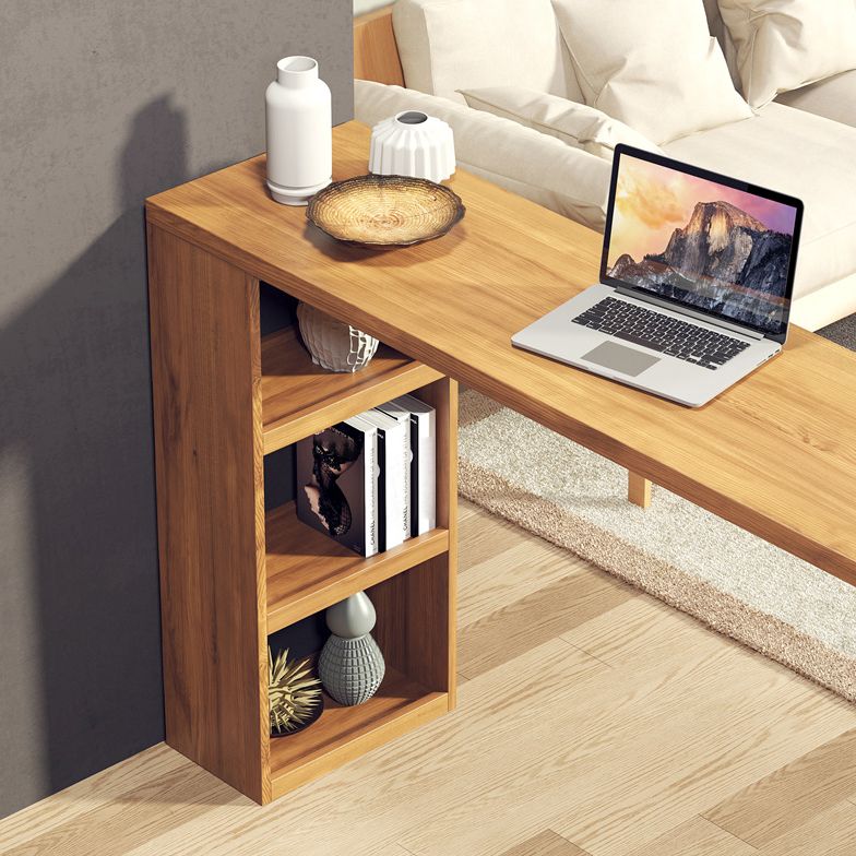 Solid Wood Bar Stool Table Industrial Style Bar Dining Table with Storage Clearhalo 'Bar Furniture' 'Bar Tables' 'bar_tables' 'furn' 'furn_bar_tables' 'Furniture' 'Kitchen & Dining Furniture' 1200x1200_36260d55-8beb-4e3e-99ba-ba8e8b94a637