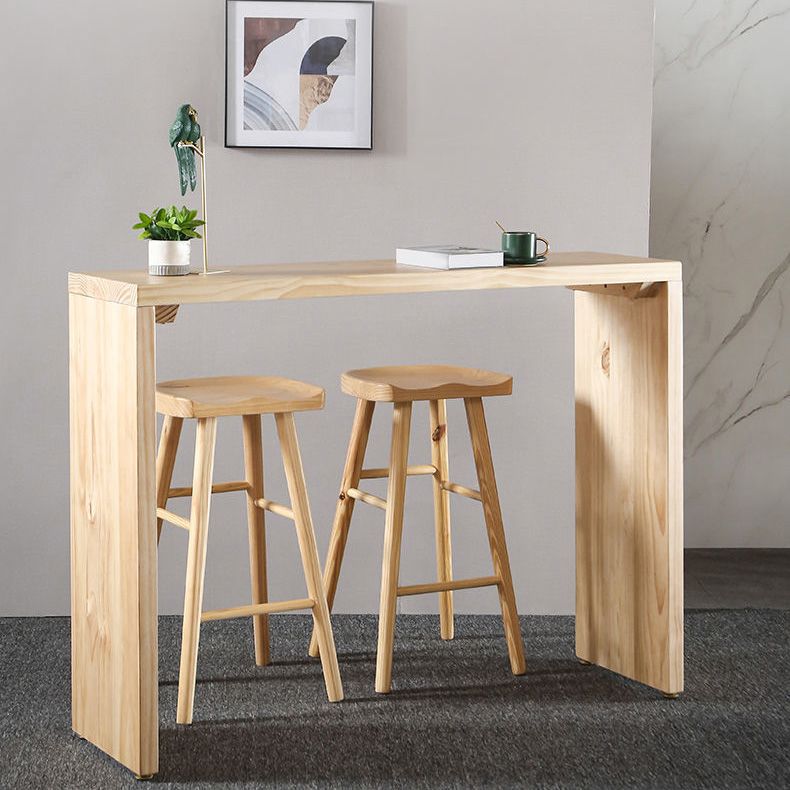 Rectangle Bar Table Wood Contemporary Bar Table with Sled Base Clearhalo 'Bar Furniture' 'Bar Tables' 'bar_tables' 'Furniture' 'furniture_bar_tables' 'Kitchen & Dining Furniture' 1200x1200_3628aa44-c621-4e12-8da3-3279b3ab7ec6