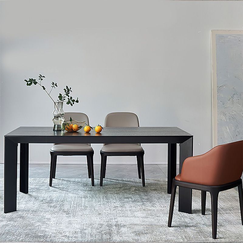 Rectangle Black Base Dining Table Modern Pine Wood Table for Kitchen Living Room Clearhalo 'Dining Tables & Seating' 'Dining Tables' 'dining_table' 'furn' 'furn_dining_table' 'Furniture' 'Kitchen & Dining Furniture' 1200x1200_362a697b-3bfc-417d-962f-661dec517d9d