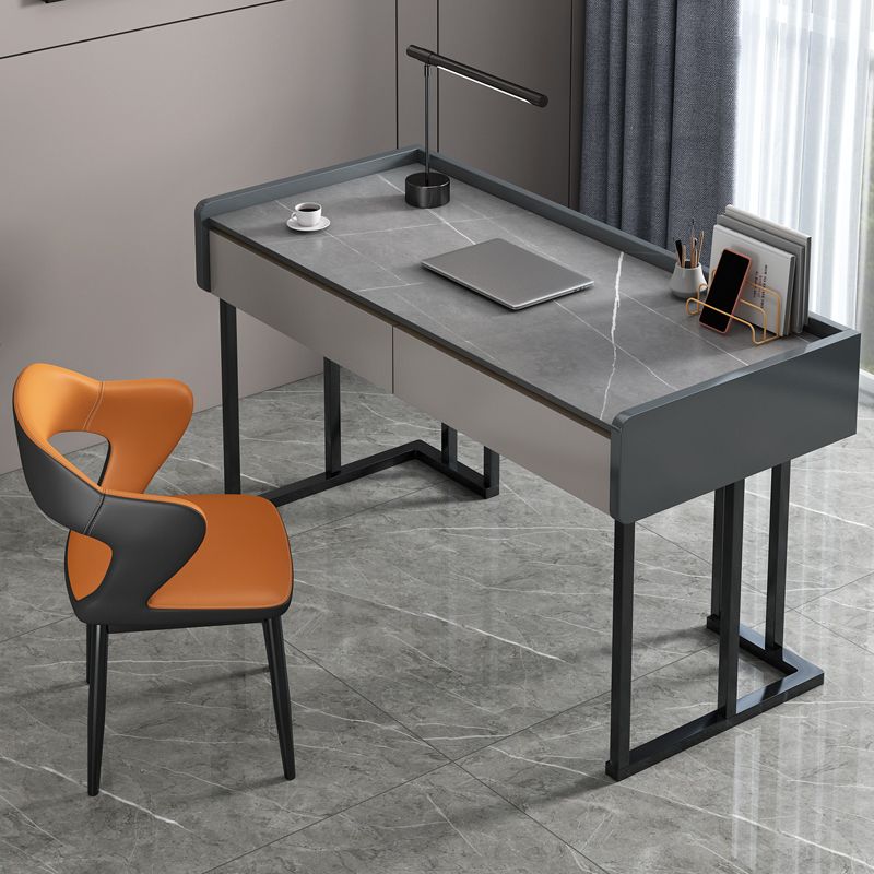 19.68 "W Industrial Rechthoekige Office Desk Antique Finish Computer Desk met metalen benen