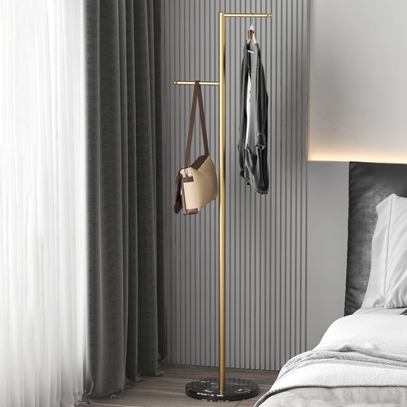 Creative Metal Clothes Hanger Round Marble Bottom Coat Rack for Bedroom Clearhalo 'Entry & Mudroom Furniture' 'furn' 'furn_hall_tree_coat_racks' 'Furniture' 'Hall Trees & Coat Racks' 'hall_tree_coat_racks' 1200x1200_362c94f4-d9e0-4e71-a5e1-f4ac4505f634