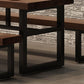 Industrial 1/3/5/7 Pieces Dining Set Rectangle Wood Dining Table for Cafe Clearhalo 'Dining Room Sets' 'Dining Tables & Seating' 'dining_room_set' 'furn' 'furn_dining_room_set' 'Furniture' 'Kitchen & Dining Furniture' 1200x1200_362d0aa1-6b0c-4a3b-a077-fa6e2cf64d66