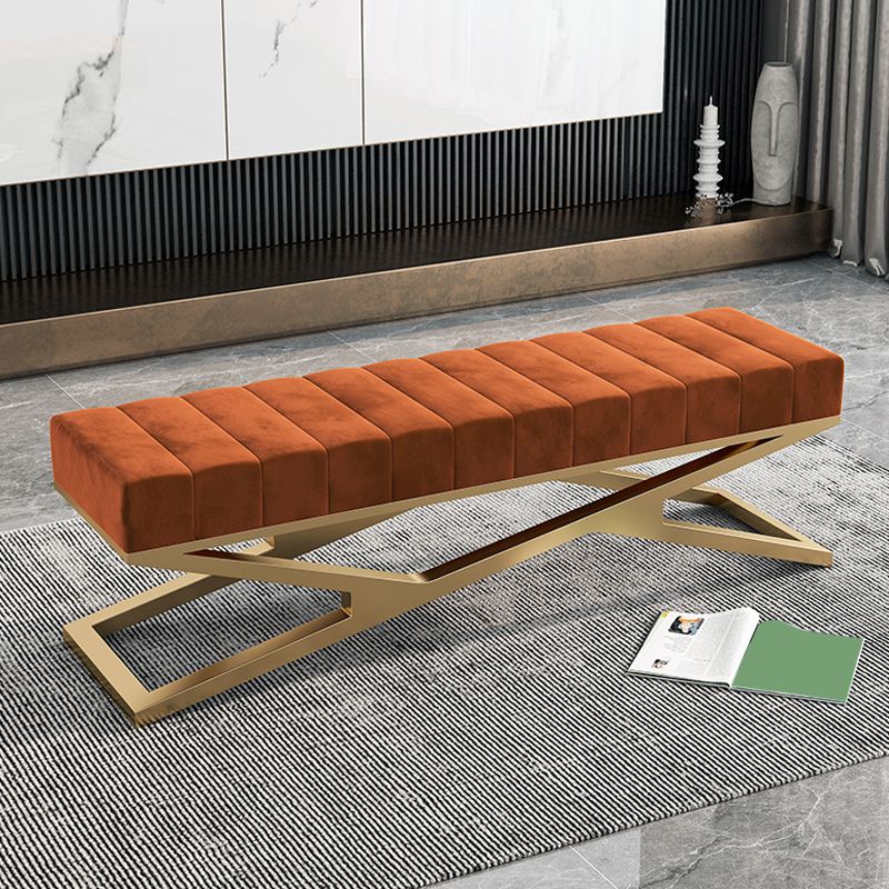 Glam Solid Color Seating Bench Upholstered Entryway and Bedroom Bench with Cushioned Clearhalo 'Benches' 'Chairs & Seating' 'furn' 'furn_benches' 'Furniture' 'Living Room Furniture' 1200x1200_362e4b51-9df4-40ba-9507-dee0d58622e1