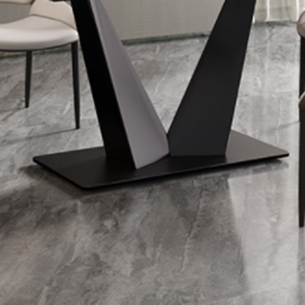 Set da tavolo di pietra sinterizzato moderno del rettangolo 1/4/5/7 pezzi set da pranzo