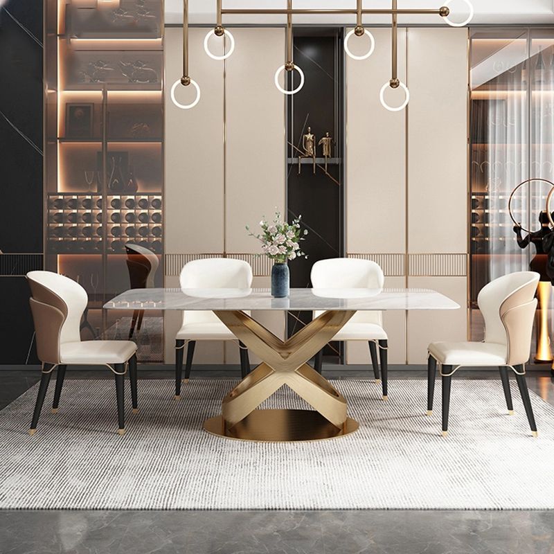 Eigentijdse eiken houten wingback stoel matte afwerking faux lederen stoel met zwarte poten