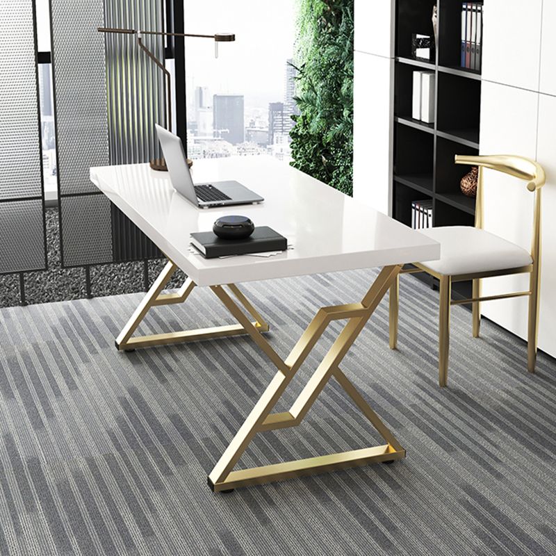 Glam rechthoekig schrijfbureau 29.53 "Tall massief houten bureau