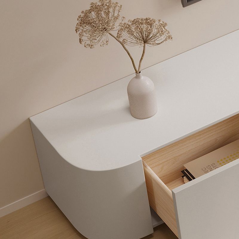 Modern White TV Stand Console Enclosed Storage TV Media Stand with Drawers for Living Room Clearhalo 'furn' 'furn_tv_stands_entertainment_centers' 'Furniture' 'Living Room Furniture' 'TV Stands & Entertainment Centers' 'TV Stands & Media Storage Furniture' 'tv_stands_entertainment_centers' 1200x1200_363174c9-f654-49ad-9e1b-aef2284076f1