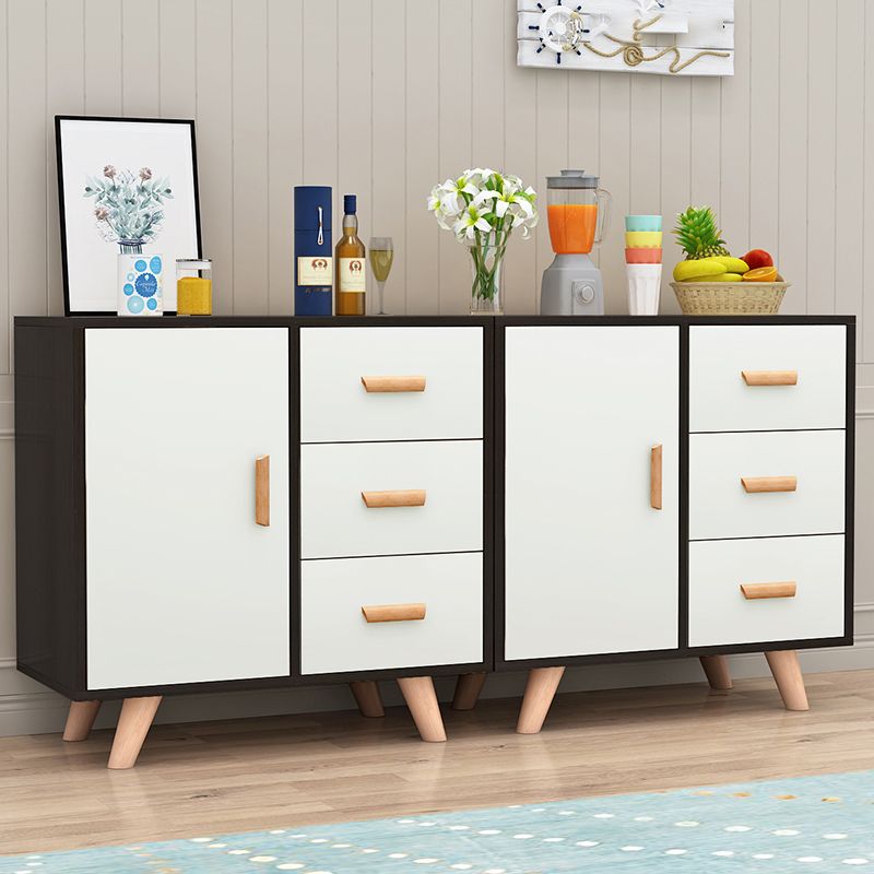 Modern Style Sideboard with Wooden Drawers and Storage Side Board for Dining Room Clearhalo 'buffet_sideboard' 'Buffets & Sideboards' 'furn' 'furn_buffet_sideboard' 'Furniture' 'furniture_buffet_sideboard' 'Kitchen & Dining Furniture' 1200x1200_3631d55b-da69-4a53-8ff8-0011e88e8a03