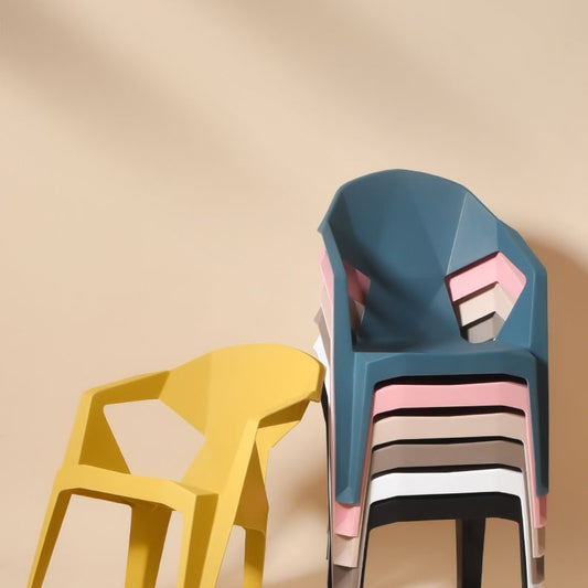 Contemporary Style Stacking Dining Chair Slat Back Plastic Dining Arm Chairs Clearhalo ' kitchen&dining_furn' 'Dining Chairs' 'Dining Tables & Seating' 'dining_chair' 'furn' 'furn_dining_chair' 'Furniture' 'furniture_dining_chair' 'Kitchen & Dining Furniture' 'kitchen' 1200x1200_3636872c-ea7d-40f4-90a8-697a978a5738